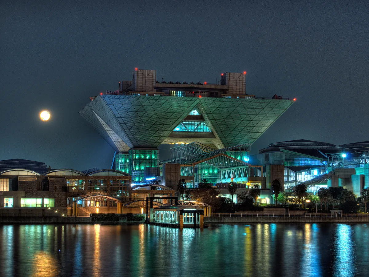 Tokyo Big Sight at night